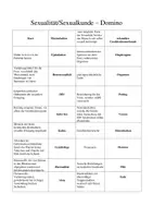 Vorschau - Arbeitsblätter - Sexualkunde Domino - Deckblatt