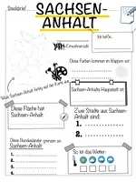 Vorschau - Arbeitsblätter - Steckbrief zum Bundesland Sachsen-Anhalt - Deckblatt