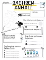 Vorschau - Arbeitsblätter - Steckbrief zum Bundesland Sachsen-Anhalt - Seite 1