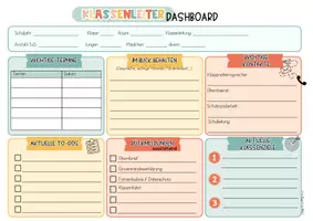 Vorschau - Unterrichtsreihen - Klassenleiter-Dashboard | Organisationsvorlage für die Klassenleitung | Klasse 5–10 - Seite 2