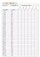 Vorschau - Fördermaterial/Inklusion - Klassenlisten | Editierbare Organisationsvorlagen für die Klassenleitung | Klasse 5–10 - Seite 3