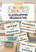 Vorschau - Poster - Klassenzimmerorganisation | 48 Schilder für Classroom Management & Klassenleitung | Klasse 5–10 - Deckblatt
