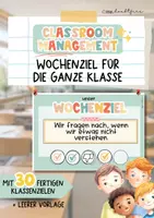 Vorschau - Poster - Wochenziele für die ganze Klasse | 30 Klassenziele für Classroom Management | Klasse 5–10 - Deckblatt