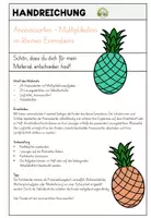 Vorschau - Arbeitsblätter - Multiplikation im kleinen Einmaleins – Sommerliche Ananaskartei | 2. Klasse - Seite 1