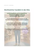 Vorschau - Stundenentwürfe - Rechtssicher handeln in der Kita – Handlungsorientierte Lernsituation zu Aufsichtspflicht, Schweigepflicht, Datenschutz und Haftung - Deckblatt