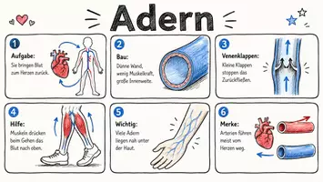 Vorschau - Arbeitsblätter - Arbeitsblätter zum Thema "Adern" + Lösung & MP3 + Infografik - Seite 1