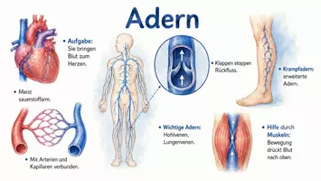 Vorschau - Arbeitsblätter - Arbeitsblatt zum Thema "Adern" + Onlineübung & MP3 + Infografik - Seite 2