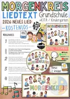 Vorschau - Arbeitsblätter - Morgenkreis Lied - Liedtext Grundschule (& Kita) 2026 - Deckblatt