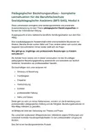 Vorschau - Stundenentwürfe - Pädagogischer Beziehungsaufbau in der Kita – Lernsituation für die Sozialpädagogische Assistenz (Modul 4) - Seite 1