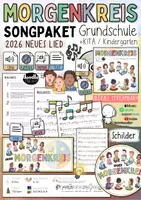Vorschau - Arbeitsblätter - Morgenkreis SongPAKET - Lied, MP3, Noten, Text (Grundschule & Kita) - Deckblatt