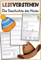 Vorschau - Arbeitsblätter - FREEBIE: Die Geschichte des Hutes Lesen und Verstehen | Leseverstehen Klasse 2-4 - Deckblatt