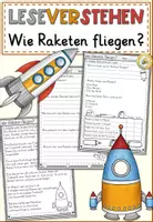 Vorschau - Arbeitsblätter - FREEBIE: Wie Raketen fliegen? Leseverstehen Grundschule | Lesetexte Klasse 2–4 - Deckblatt