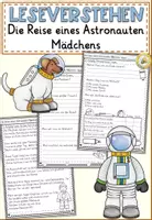 Vorschau - Arbeitsblätter - FREEBIE: Leseverstehen "Die Reise eines Astronauten Mädchens" (2/4 Klasse - Deutsch) - Deckblatt