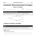 Vorschau - Arbeitsblätter - Arbeitsheft Wahrscheinlichkeit Grundlagen - Deckblatt