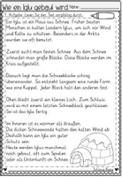 Vorschau - Arbeitsblätter - FREEBIE: Wie ein Iglu gebaut wird? Lesen und Verstehen | Leseverstehen Klasse 2-4 - Seite 3