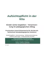 Vorschau - Stundenentwürfe - Aufsichtspflicht in der Kita – Praxisnahes Unterrichtsmaterial mit Fachtext, Praxisfällen und Lösungen - Deckblatt