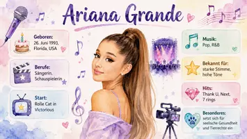 Vorschau - Arbeitsblätter - Arbeitsblätter zum Thema "Ariana Grande" + Lösung & MP3 + Infografik - Seite 3
