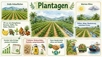 Vorschau - Arbeitsblätter - Arbeitsblätter zum Thema "Plantage" + Lösung & MP3 + Infografik - Seite 1