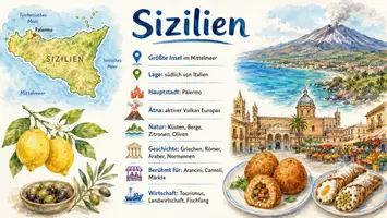 Vorschau - Arbeitsblätter - Arbeitsblätter zum Thema "Sizilien" + Lösung & MP3 + Infografik - Seite 1