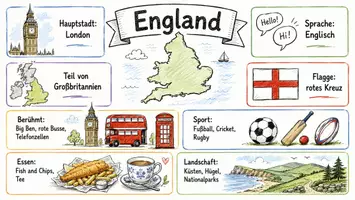 Vorschau - Arbeitsblätter - Arbeitsblatt zum Thema "England" + Onlineübung & MP3 + Infografik - Seite 1