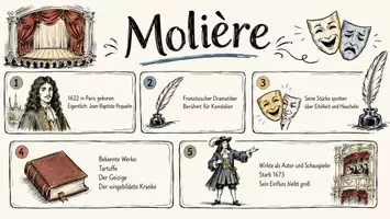 Vorschau - Arbeitsblätter - Arbeitsblätter zum Thema "Molière" + Lösung & MP3 + Infografik - Seite 1