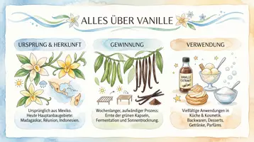 Vorschau - Arbeitsblätter - AB mit Fragen zum Thema "Vanille" + Lösungsblatt + Mindmap + Infografik - Seite 1