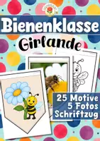 Vorschau - Mal- und Bastelvorlagen - Bienenklasse - Girlande (Klassentier) - Deckblatt