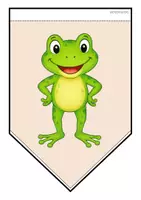 Vorschau - Mal- und Bastelvorlagen - Froschklasse - Girlande (Klassentier) - Seite 2