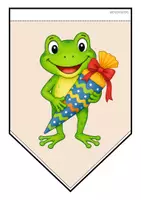 Vorschau - Mal- und Bastelvorlagen - Froschklasse - Girlande (Klassentier) - Seite 3