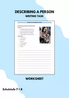 Vorschau - Arbeitsblätter - Writing Task: Description of a Person (More 4 Unit 9 Body Talk) - Deckblatt