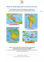 Vorschau - Arbeitsblätter - Acht kurze Lesetexte: países hispanoablantes del continente americano (A1) + Trivia - Seite 1