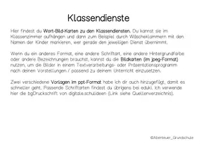 Vorschau - Bildkarten - Klassendienste - Seite 1