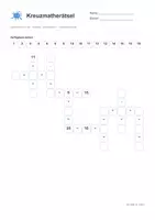Vorschau - Arbeitsblätter - Kreuzmatherätsel - Addition, Subtraktion - Zahlenraum 1-20 - Deckblatt