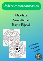 Vorschau - Arbeitsblätter - Fußball-Mandalas für Kinder in der Grundschule - Deckblatt