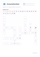 Vorschau - Arbeitsblätter - Kreuzmatherätsel - Addition, Subtraktion - Zahlenraum 1-100 - Seite 3