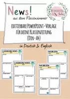 Vorschau - Mal- und Bastelvorlagen - Classroom News - Nachrichten aus dem Klassenzimmer (editierbar) - Deckblatt