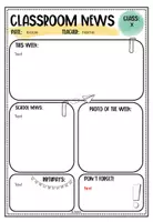 Vorschau - Mal- und Bastelvorlagen - Classroom News - Nachrichten aus dem Klassenzimmer (editierbar) - Seite 3