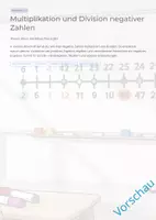 Vorschau - Unterrichtsreihen - Multiplikation und Division negativer Zahlen | Komplettpaket Sek E - Seite 1