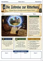 Vorschau - Spiele - Die Zeitreise zur Ritterburg Escape Room Klasse 5 bis 6 Schuljahresende - Deckblatt