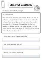 Vorschau - Stationenlernen - Leseförderung - Kurze Texte mit Fragen - Leseverständnis 2.Klasse - Seite 1
