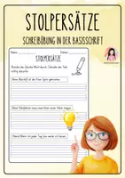 Vorschau - Arbeitsblätter - Stolpersätze für die 2.Klasse - Satzbau - Deckblatt