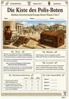 Vorschau - Spiele - Antikes Griechenland Escape Room Klasse 5 bis 7 Die Kiste des Polis-Boten - Deckblatt
