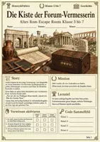Vorschau - Spiele - Altes Rom Escape Room Klasse 5 bis 7 Die Kiste der Forum Vermesserin - Deckblatt