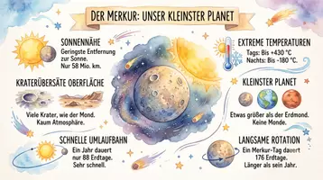 Vorschau - Arbeitsblätter - Arbeitsblatt "Merkur" + Onlineübung & MP3 + Infografik - Seite 2
