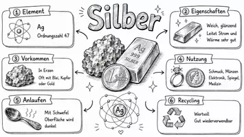 Vorschau - Arbeitsblätter - Arbeitsblätter zum Thema "Silber" (Lückentext, Hörverstehen) + Lösung & MP3 + Infografik - Seite 3