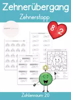 Vorschau - Unterrichtsreihen - Zehnerübergang Addition ZR20 I Zehnerstopp I Klasse 1 & 2 - Deckblatt