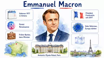 Vorschau - Arbeitsblätter - Arbeitsblätter "Emmanuel Macron" + Lösung & MP3 + Infografik - Seite 3