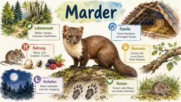 Vorschau - Arbeitsblätter - Arbeitsblatt "Marder" + Onlineübung & MP3 + Infografik - Seite 2