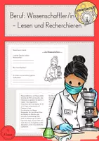 Vorschau - Arbeitsblätter - Lesen Recherchieren Berufe Wissenschaftler - Deckblatt