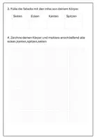 Vorschau - Klassenarbeiten - Arbeitsmappe Geometrische Körper - Seite 1